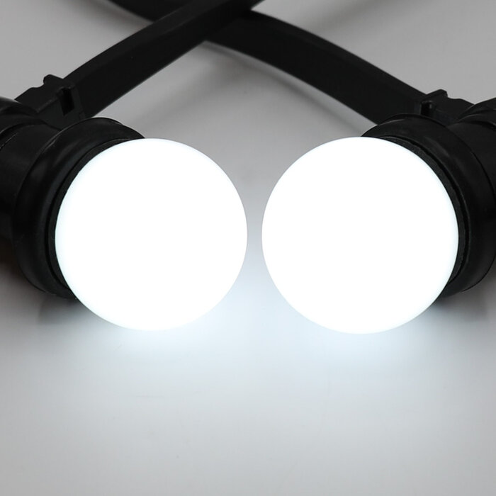 Warm white bulbs with opaque cover, Ø45