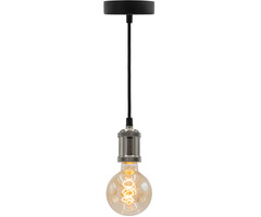 Moderne snoerpendel zilver