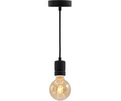Industrial cord pendant matt black