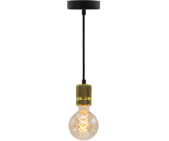 Industrial cord pendant gold