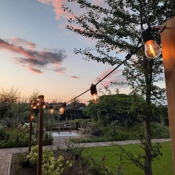 Solar lichtsnoer voor buiten - 8 meter 12 lampen