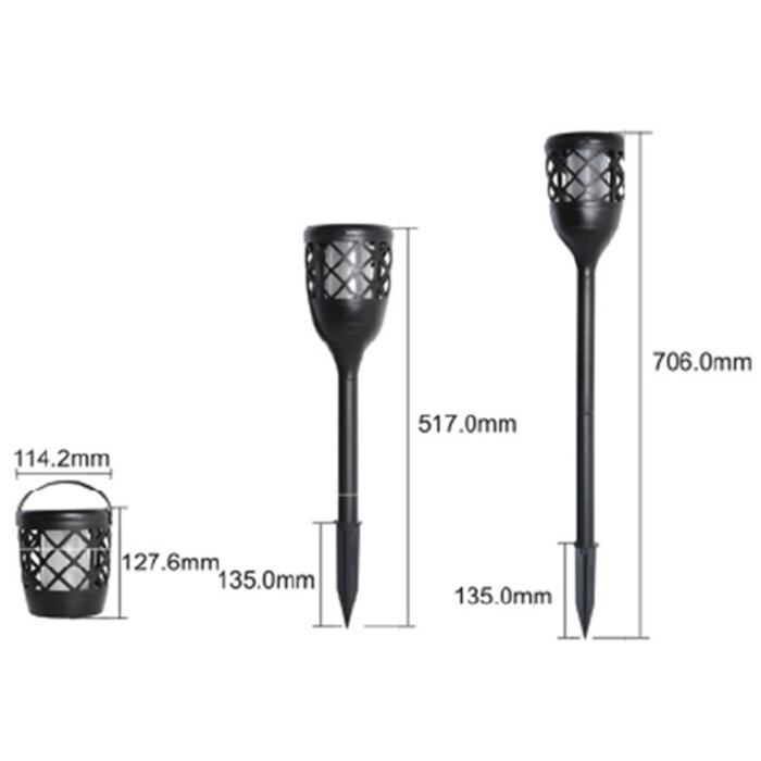 Solar lamp Torch 2W with flame effect