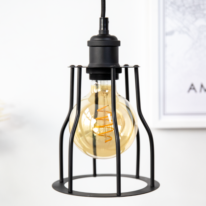 Black pendant lamp Diego