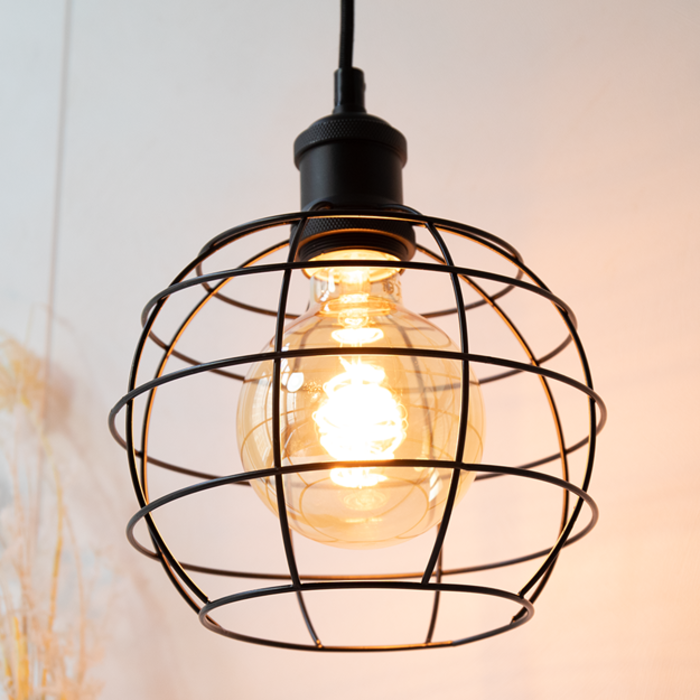 Black pendant lamp Hugo