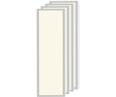Set of 4 LED panels, 120x30cm, UGR<19, 30W, 3000K - 114lm/W