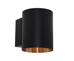 Moderne wandlamp zwart met gouden binnenkant - Jen