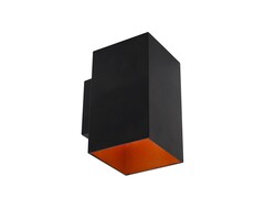Moderne wandlamp zwart met goud - Gio