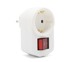 Surface mounted plug with switch (IP20)