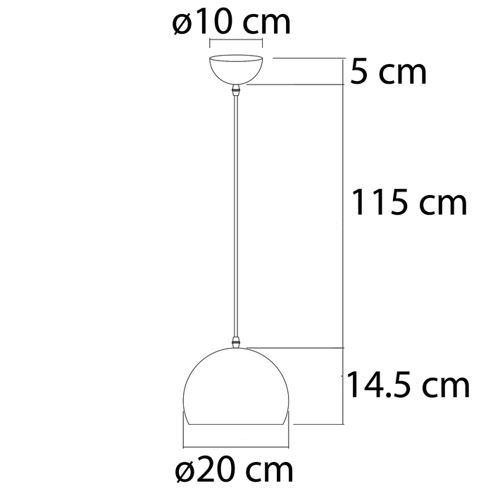 Moderne ronde hanglamp zwart met goud 20cm – Goldy