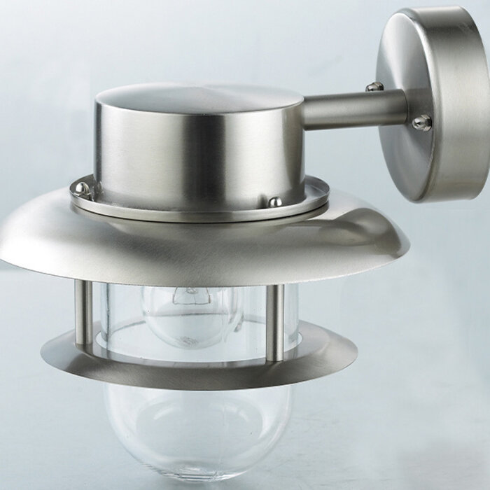 Landelijke wandlamp RVS - Fabio