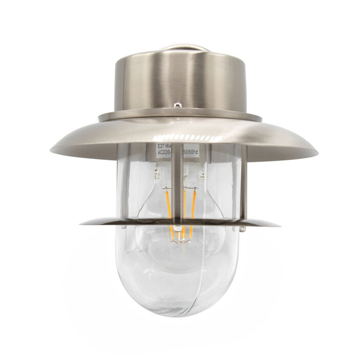 Landelijke wandlamp RVS - Fabio