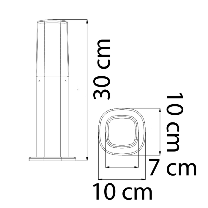 Moderne antraciet staande buitenlamp Izo, 30 cm