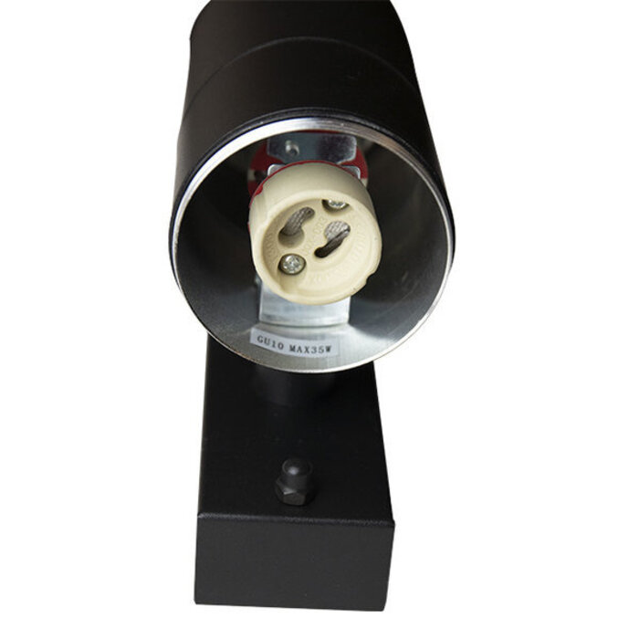 Rond wandlamp zwart Olivia - 2-lichts