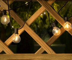Solar lichtsnoer 10 meter 20 kleine ronde lampjes, 3W zonnepaneel (IP20 lampen)
