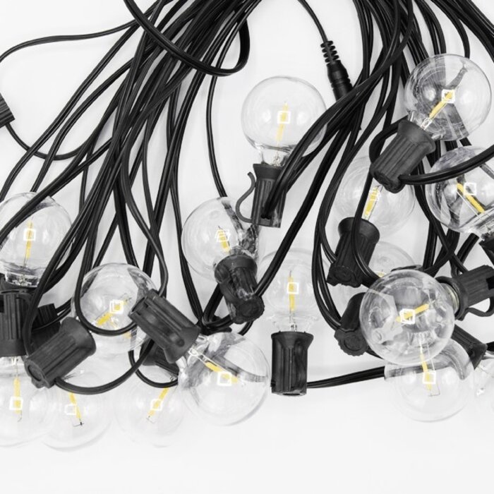 Solar lichtsnoer 10 meter 20 kleine ronde lampjes, 3W zonnepaneel