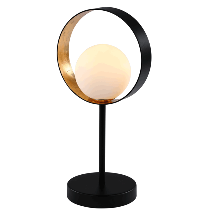 Tafellamp Carlie - zwart met bladgoud