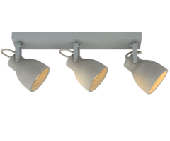 Plafondlamp beton grijs met 3 spots - Ralph