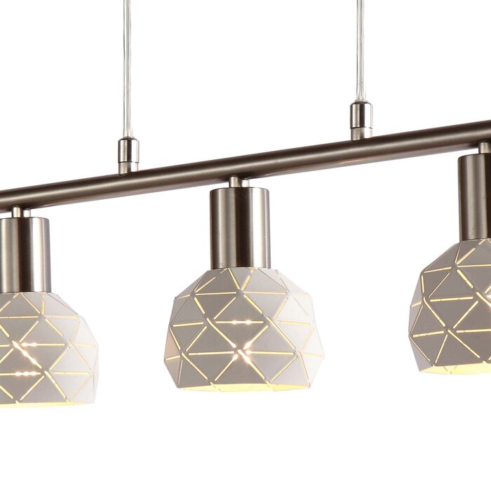 Moderne hanglamp met 5 lampen wit - Alabaster