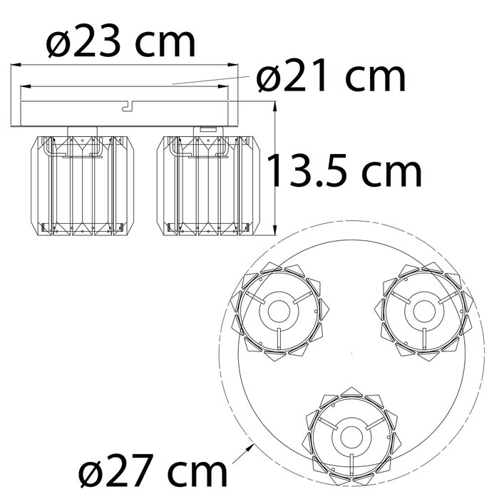 Plafondlamp met kristallen - Kiara