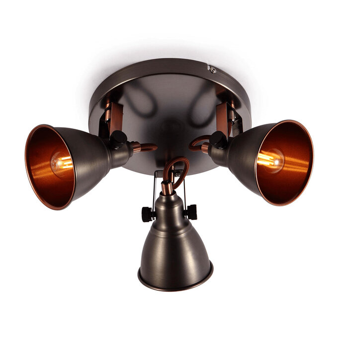 Industriële mat zwarte spot, 3-lichts - Illinois