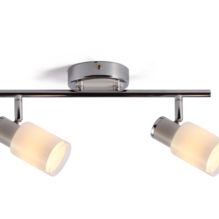 Moderne plafondspot zilver, 2-lichts - Crystal (E14 fitting)