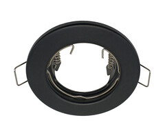 Moderne zwarte inbouwspot rond - Vix