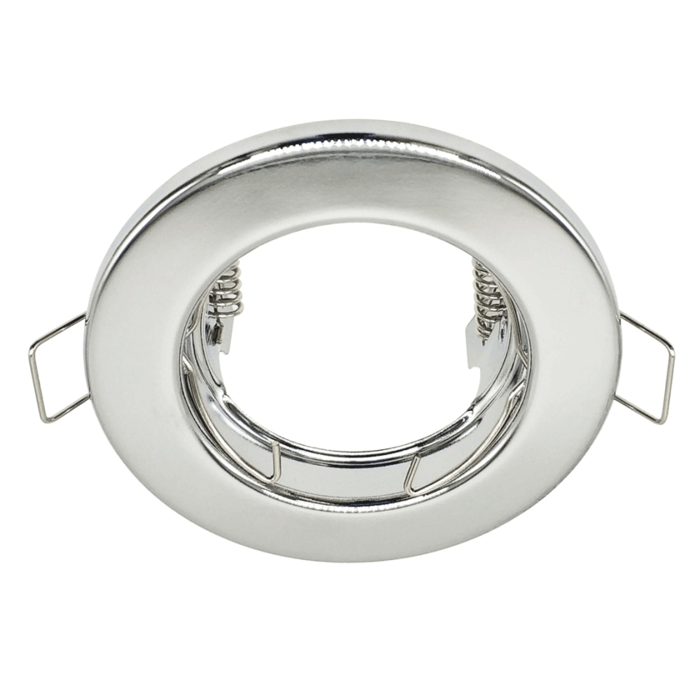 Moderne zilveren inbouwspot rond - Vix