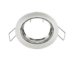 Moderne ronde kantelbare inbouwspot zilver - Ash