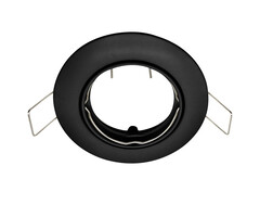 Moderne ronde kantelbare inbouwspot zwart - Fox
