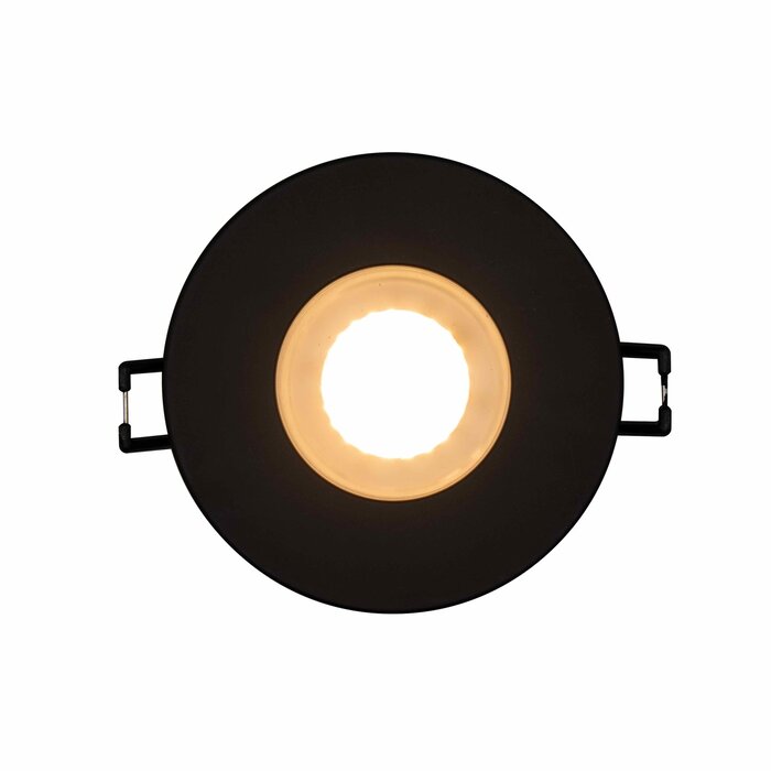 Moderne zwarte inbouwspot IP44 - Ray