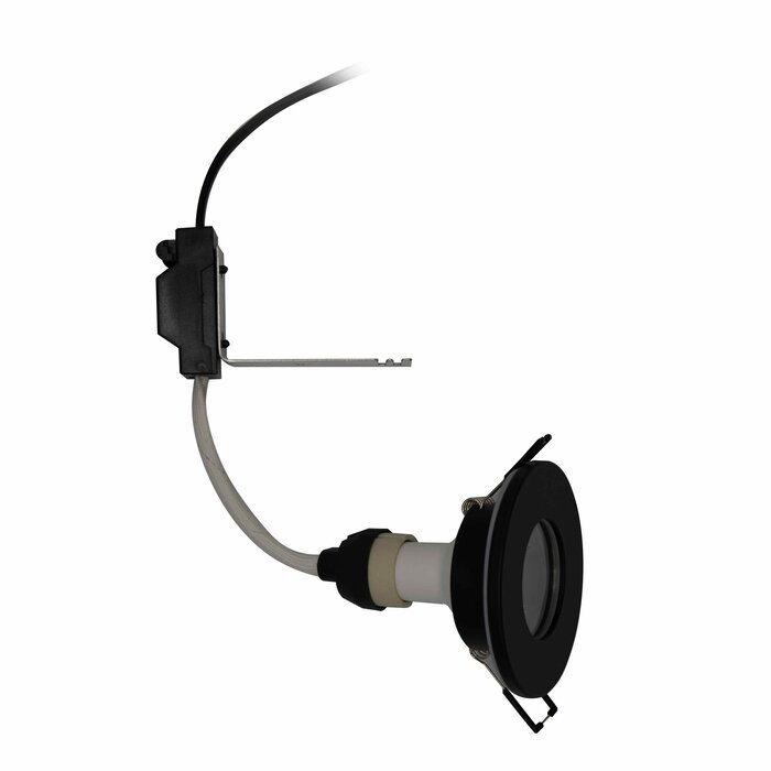 Moderne zwarte inbouwspot IP44 - Ray