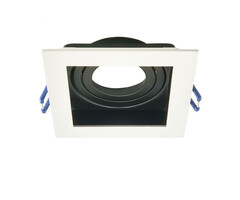 Moderne inbouwspot zwart met wit - Ace