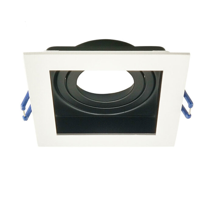 Moderne inbouwspot zwart met wit - Ace