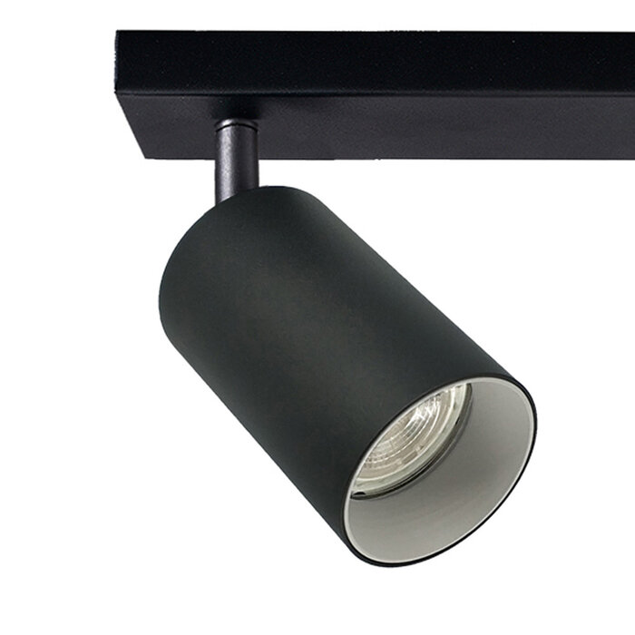 Moderne mat zwarte plafondlamp - Oak