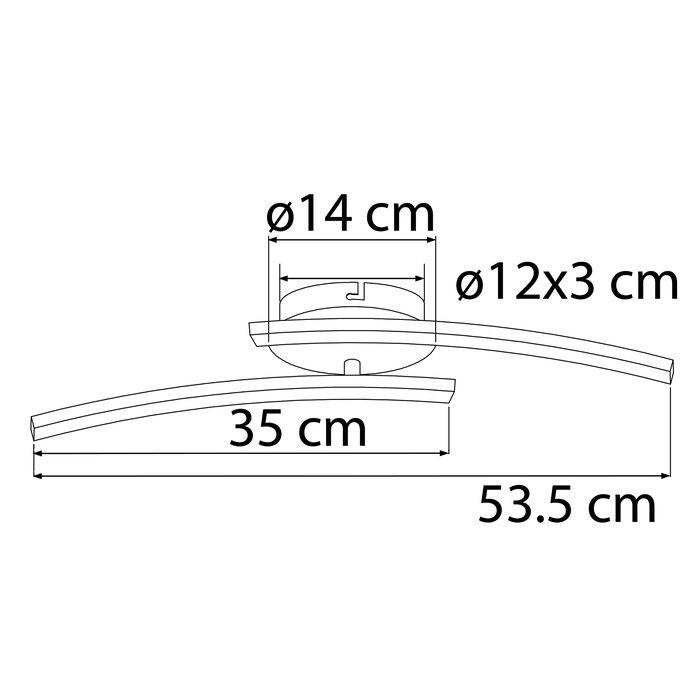 Design plafondlamp met geïntegreerde LEDs - Luxie