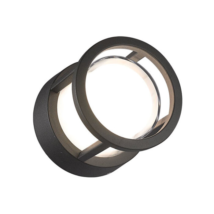 Ronde muurlamp Millie - zwart