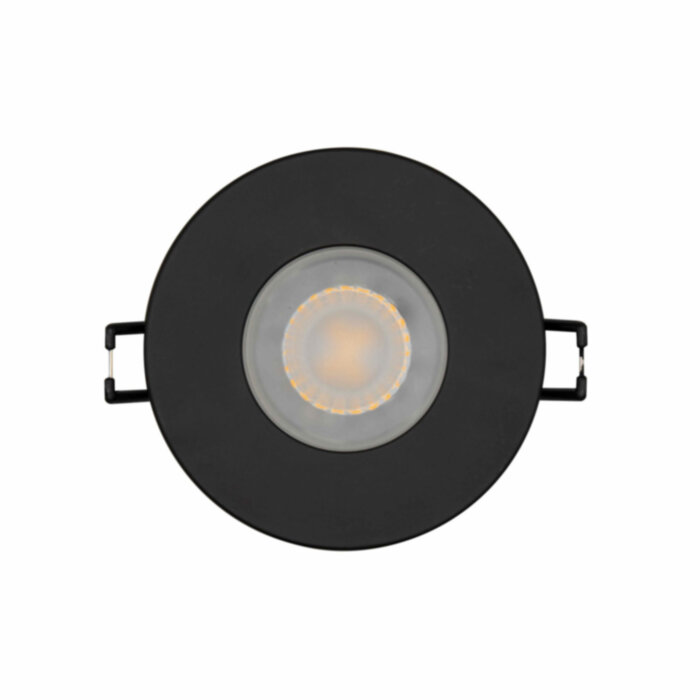 Moderne zwarte inbouwspot IP44 - Ray