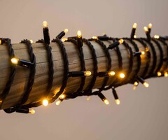 Koppelbare kerstverlichting | warm wit | vanaf 10 meter met 100 LEDs | rubber