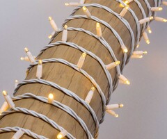 Koppelbare kerstverlichting wit | vanaf 10 meter met 100 lampjes | Rubber