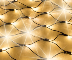 Koppelbare netverlichting | vanaf 2 m² | 200 LEDs | warm wit met twinkel | rubber