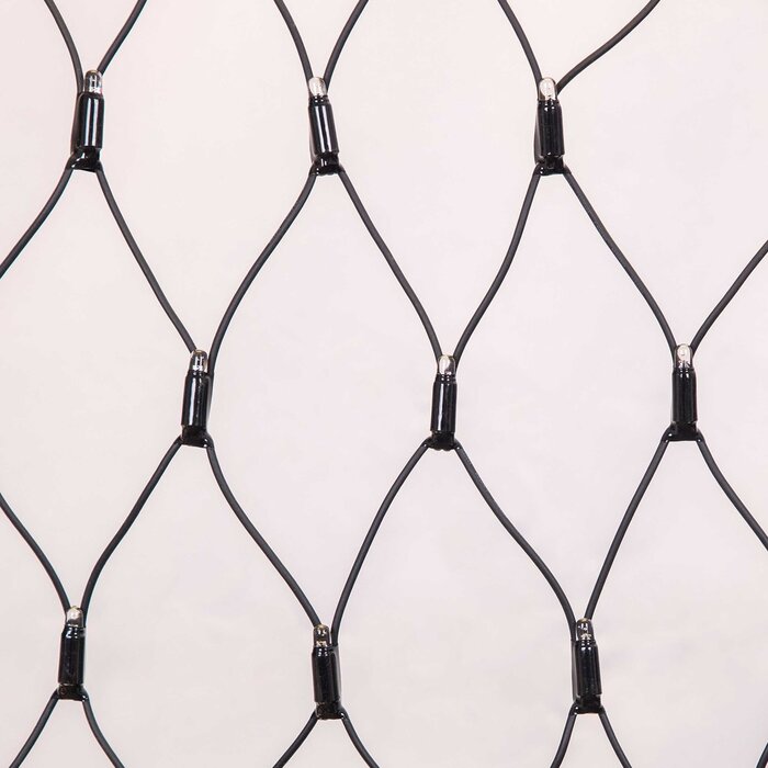 Koppelbare netverlichting | vanaf 2 m² | 200 LEDs | warm wit met twinkel | rubber