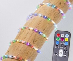 RGB lichtslang van 10 m incl. 1,5 aansluitsnoer en afstandsbediening