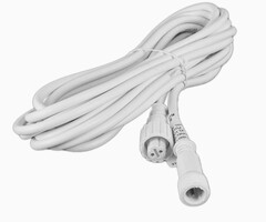 Verlengsnoer kerstverlichting wit van 5 m met connectoren - rubber