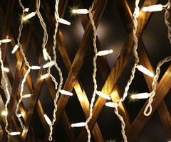 IJspegelverlichting koppelbaar | vanaf 3 meter | 114 LEDs | warm wit | wit snoer | rubber