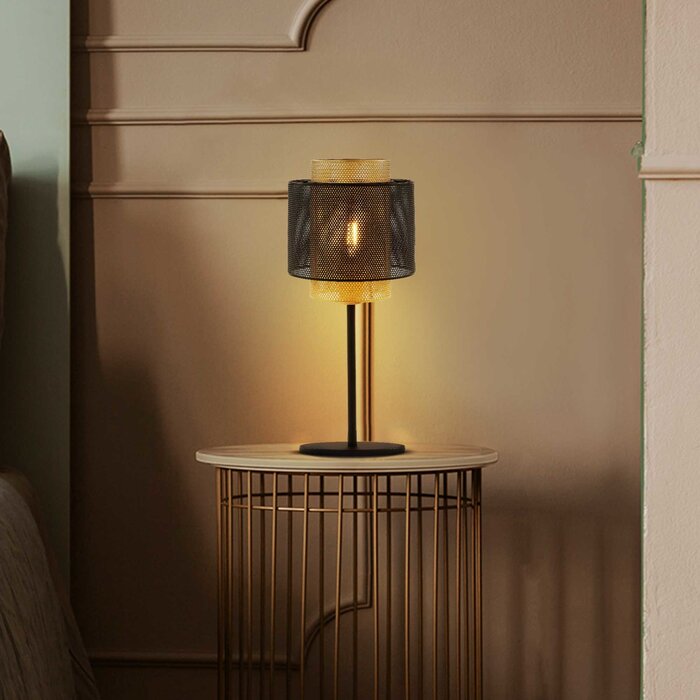 Tafellamp Ava - zwart met goud