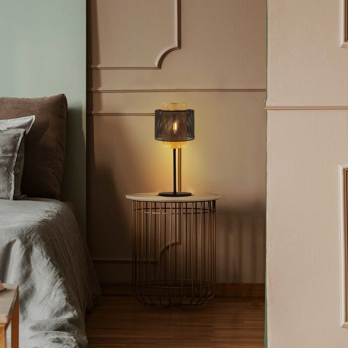 Tafellamp Ava - zwart met goud