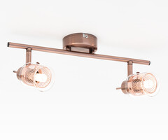 Industriële plafondspot rosé goud, 2-lichts  - Poppy (G9 fitting)