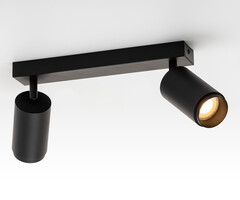 Moderne mat zwarte plafondlamp - Dan