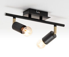 Moderne plafondlamp met 2 spots - Kel