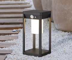 Moderne solar staande lamp zwart met sensor - Sparky